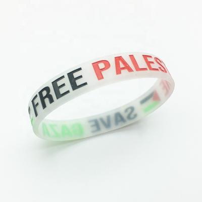 China Advertising Gifts Silicone Wristband Personalized Promotional Elastic Rubber Bracelet Logo Silicone Wristband Custom Charm for sale