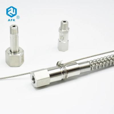 China Soluciones de relleno de acero inoxidables de 316/304 de la manguera flexible de la tubería cilindro de oxígeno modificadas para requisitos particulares en venta