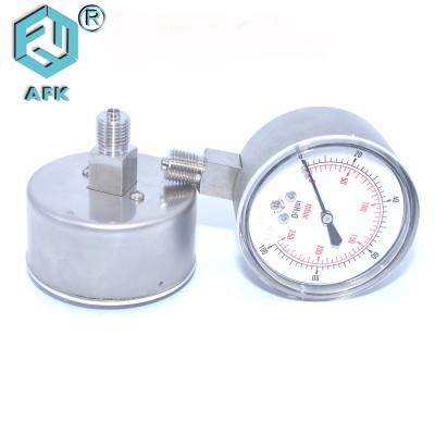 China Indicador de la prueba de presión de gas del acero inoxidable 316 para la alta exactitud del oxígeno y del acetileno en venta