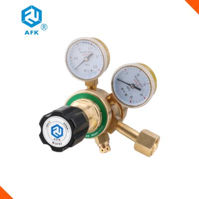 China Flujo medio máximo de cobre amarillo de la presión de entrada del regulador de presión de la sola etapa 2.5Mpa R57L en venta