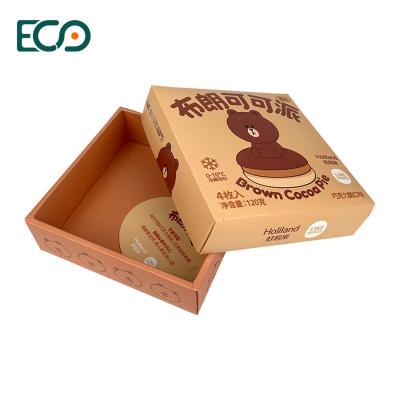 China Top And Bottom Cardboard Packaging Paper Box Cake Pizza Sushi Food Paper Box for sale
