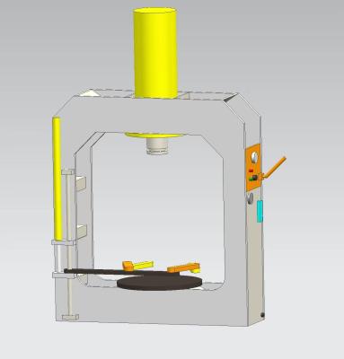 China 2110X800X2430 Mm 200 Ton TP200 Solid Tyre Pressing Machine Wear Resisting With Adjustable Press Frame for sale