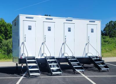China Customized 4 Station Shower Toilet Trailers Bathroom Outdoor Modern Toilet Trailer Manufacturer for sale