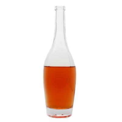 China Factory Wholesale Price Whiskey Long Wine Bottle Flint Neck Whiskey Glass Bottle 700ml Super Glass Bottle for sale