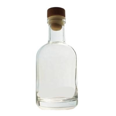 China Factory Wholesale High Quality Manufacture 187ml Glass Empty Clear Bottle Glasses With Cap Storage Glass Bottles for sale