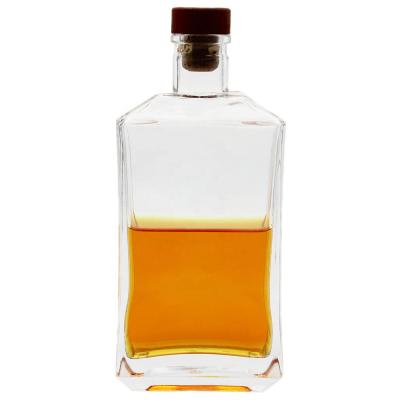 China 500ml high quality transparent glass bottle for wine and beverage bottle glass for sale
