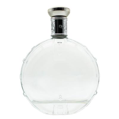 China High Quality Manufacture 700ml Ball Shaped Transparent Glass Wine Bottle For Brandy Whiskey Bottle Glass for sale