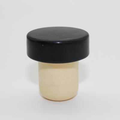 China Non Spill Polymer Synthetic Aluminum T-Cork Zinc Alloy Cork For Liquor Vodka Whiskey Brandy Bottle for sale