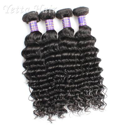 China Customized 7A European Weft Hair Extensions Deep Wave No Chemical for sale
