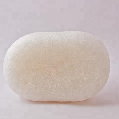 China Organic body private label makeup wholesale white oval konjac sponge facial sponge for sale