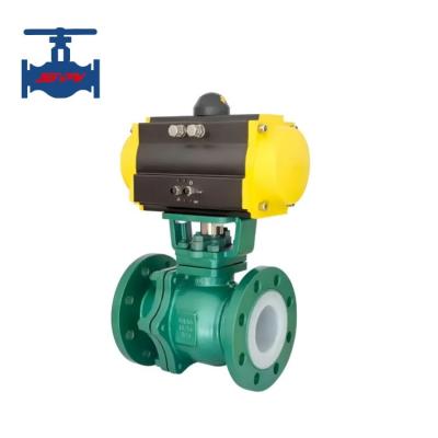 중국 물 중간 유형과 함께 양방향 흐름 Pneumatic Flanged 볼 밸브 판매용