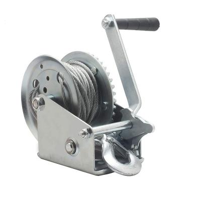 China Boat ATV RV Trailer Double Speed Manual Winch Hand Winch for Boat ATV RV Trailer with 8m Steel Cable or 8m Strap for sale