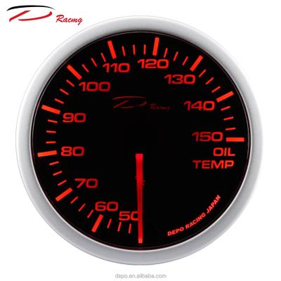 China Aluminum 60mm Oil Temp Gauge With Japanese D Series Stepper Motor Racing Gauge for sale