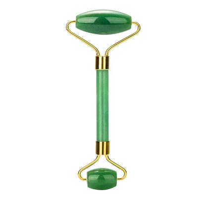 China Whitening Private Label Dongling Green Jade Massage Roller Natural Face Jade Roller With Gift Box for sale