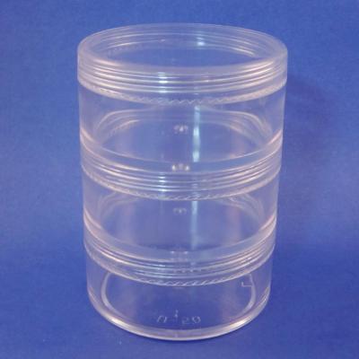 China Skin Care Cream Made in Taiwan 50g Cosmetics Clear Stackable 3 Minerals Storage Containers Plastic Stackable Packaging for sale