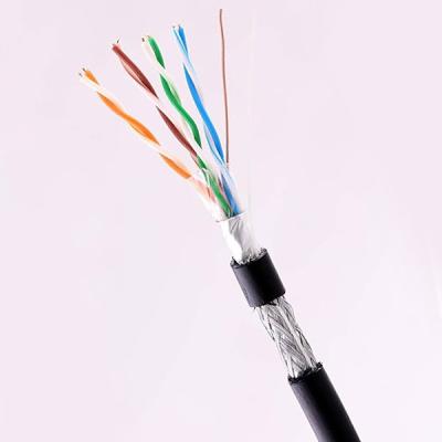 China Outdoor PVC+PE SFTP CAT6 Cable 1000FT 23AWG Solid Copper High Speed Ethernet Cable for sale