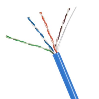 China Copper 23AWG UTP CAT6A Cable CMR Plenum Cable With Blue PVC Jacket 500MHz 1000ft for sale