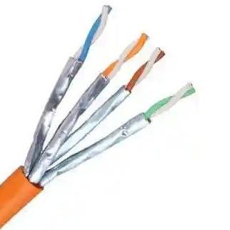China SFTP CAT7A High Speed Ethernet Cable with PVC Jacket Shielded EMI/RFI Protection for sale