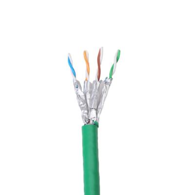 China CAT7A SFTP Ethernet Cable Shielded EMI/RFI 1000MHz Bandwidth PVC Jacket for Data Centers for sale