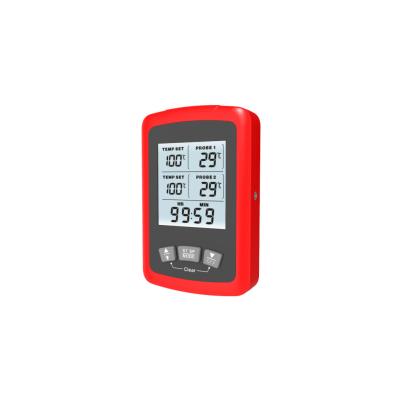 Chine Le thermomètre de viande sans fil de double double sonde avec 2 sondes éclairent la place à contre-jour à vendre