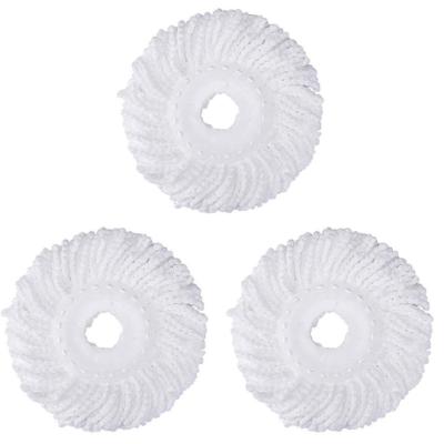 China Viable White Cycle Mop Head Microfiber Chat Cleaner Refill Magic Mop Replacement 360 Mop for sale
