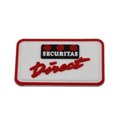 China Durable Colorful PVC 3D Embossed Custom Rubber Patch for sale