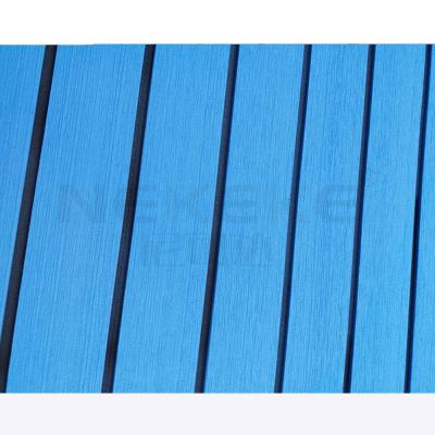 China Modern NEKEKE Boat Yacht Blue + Black Lines Exterior EVA Deck Foam Sheet Composite Decking for sale