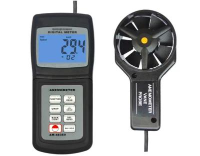 China Anemômetro AM-4836V da velocidade de ar para testar a posse do pico do apoio da velocidade do vento e da temperatura do ar à venda