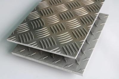 China 1100 5 Bars Checkered Aluminum Sheets Embossed Anti - Slip For Bus Floor for sale