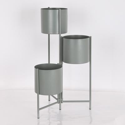 China Europe Factory Price Metal Plant Stand Power Coated Gold Color Flower Pot Stands Indoor Outdoor Metal Gold Plant Potted Stand for sale