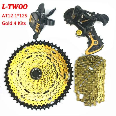 China Aluminum Clutch Lever LTWOO AT12 MTB Mountain Bike Mountain Bike Groupset 12 Speed Rear Derailleur 52T YBN Cassette 52T YBN Gold For Shimano for sale