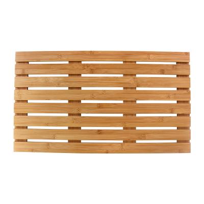China Non Slip Shower Mat Bamboo Bath Mat For Bamboo Bathroom Sustainable For Bathtub for sale