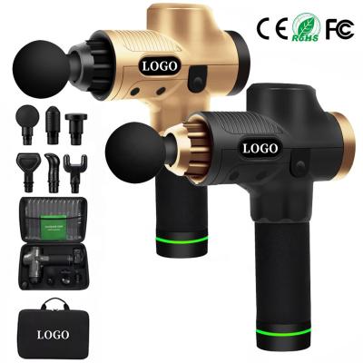 China Body Led Touch Screen Fascial Thruster 30 Speed Dropshipping Mini Muscle Massage Gun 2021 for sale
