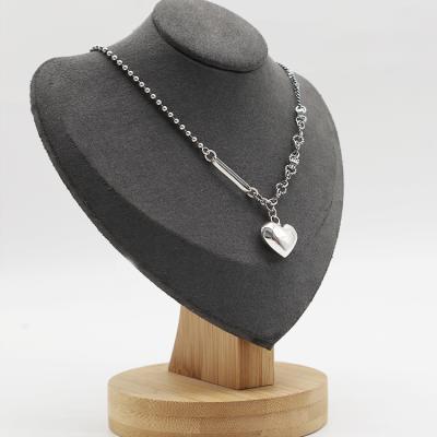 China CLASSIQUE 2021 fashion jewelry I love you 100 languages love necklace Silver 925 Sterling Silver heart pendant necklace for sale
