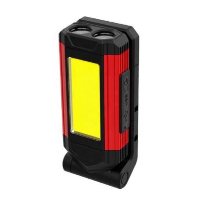 China With Magnet COB LED Work Light Waterproof Bright Rechargeable Flashlight With USB Phone Charging For Repair With Hook And Rotate 360 Degree for sale