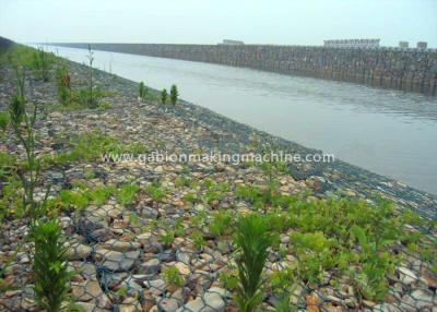 Chine Les cages hexagonales de mur de Gabion de taille de la boîte 2x1x1m de Gabion avec le fil galvanisé/PVC ont enduit le fil à vendre