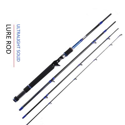 China Portable Carbon 4 Section Super Hard Spinning Mount Lure Fishing Rod Carbon Fiber Rod for sale