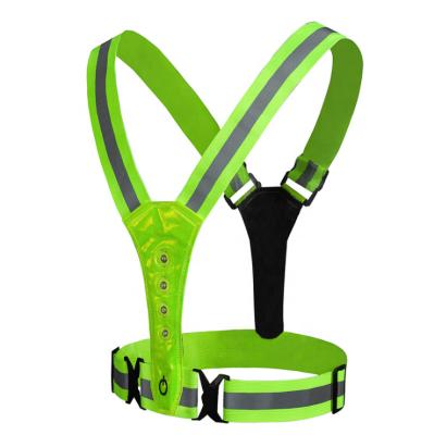 China Hot Selling Amazon SNAPSHOT LED Sports Speed USB LED Safety Chargeable Flashing Vest Lighted Reflective Vest For Hiking Walking Recycling Running for sale