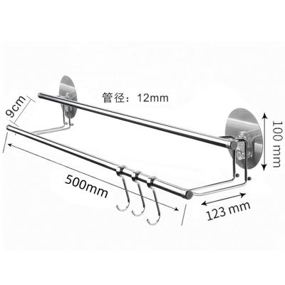 China Heater Stainless Steel Bathroom Accessories Double Towel Rack Towel Rail Towel Rack With Wall Mount Te koop