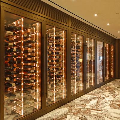 China Customized Size Customized Size Restaurant Bar Stainless Steel Whiskey Display Red Wine Showcase Cabinet for sale