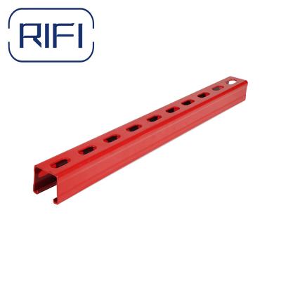 China RIFI 1 5 8 Deep Metal Strut Channel Red Color Expoxy Coated With Factory Direct Price for sale