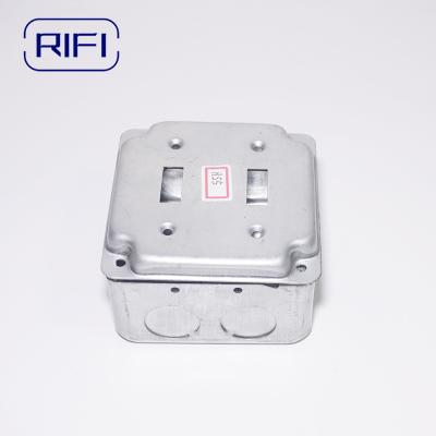 China Tipo de caja: caja de conducto EMT / caja de unión cubierta de acero elevada RS5 cubierta de interruptor doble con interruptor en venta