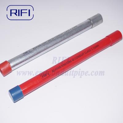 China Red Color Coated 25mm BS4568 / BSEN 61386 Class 3 GI Metal Cable Conduit for sale