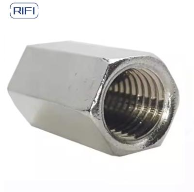 Chine Colonne de fer en zinc Mère Noix M4 L Noix hexagonale Noix de raccordement en acier au carbone à vendre