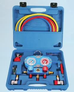 China First-Class 134A Pressure gauge set, metal handle, explosion-proof bottle opener 2196 pipe pressure 600PSI-3000PSI for sale
