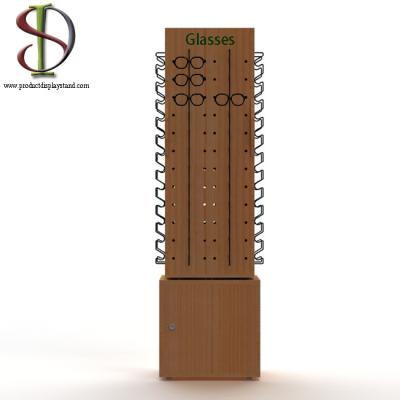 Κίνα Ξύλινες λιανικές στάσεις επίδειξης cOem Eyewear καταστημάτων 4 Mdf πλευρών δάπεδο με την περιστρεφόμενη βάση προς πώληση