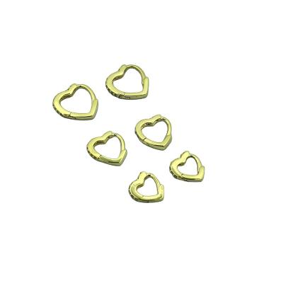China CLASSIC Popular Hot Selling 18K Gold Plated Korean Casual Delicate Heart Circle Earrings for sale