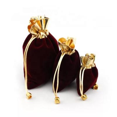 China With Drawstring Make Bags Easy To Close And Open Wholesale Jewelry Bag Colored Drawstring Customized Jewelry Velvet Pouches for sale