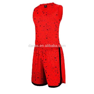 Cina Rosso su misura di colore di progettazione dell'uniforme del Jersey di pallacanestro di stampa di logo in vendita