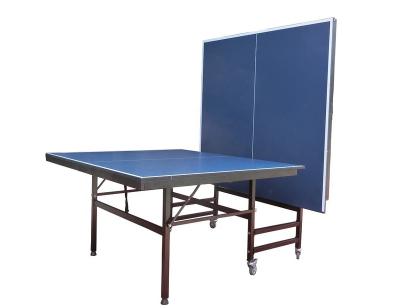 China MDF+steel wholesale ping pong table factory tubes foldable indoor outdoor folding ping pong table with wheels for sale